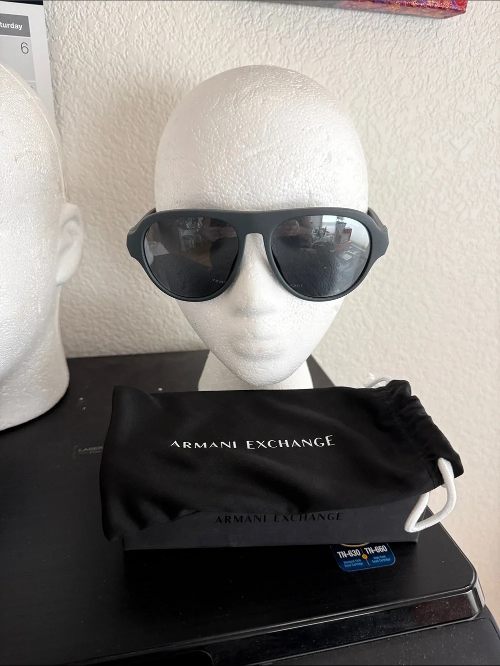 Armani exchange a/x 4126 su 58mm blk mirrored sunglasses